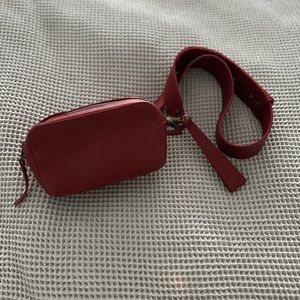 NENA AND CO BETSY ESSENTIALS BAG - FULL LEATHER COLLECTION - ROUGE